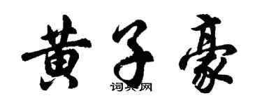 胡问遂黄子豪行书个性签名怎么写