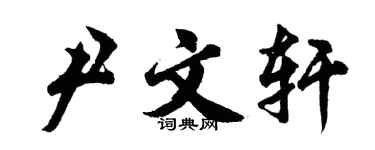 胡问遂尹文轩行书个性签名怎么写