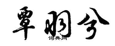 胡问遂覃羽兮行书个性签名怎么写