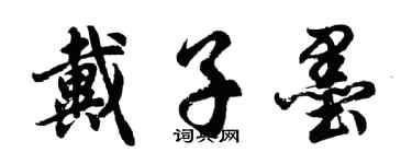胡问遂戴子墨行书个性签名怎么写