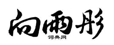 胡问遂向雨彤行书个性签名怎么写