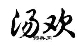 胡问遂汤欢行书个性签名怎么写