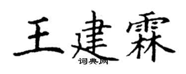 丁谦王建霖楷书个性签名怎么写