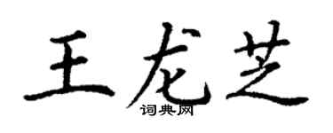 丁谦王龙芝楷书个性签名怎么写