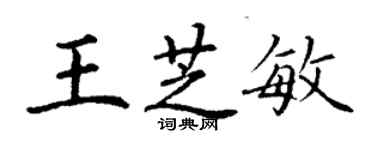 丁谦王芝敏楷书个性签名怎么写