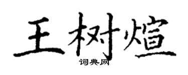 丁谦王树煊楷书个性签名怎么写