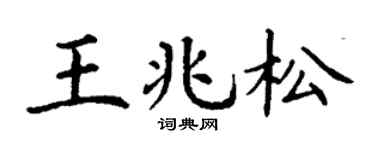 丁谦王兆松楷书个性签名怎么写