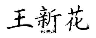 丁谦王新花楷书个性签名怎么写