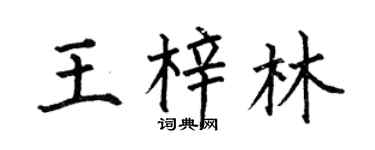 何伯昌王梓林楷书个性签名怎么写