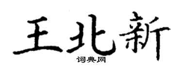 丁谦王北新楷书个性签名怎么写