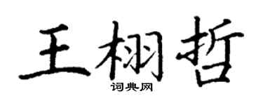 丁谦王栩哲楷书个性签名怎么写