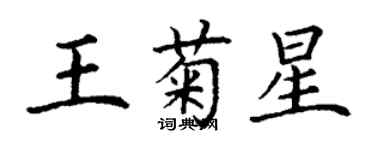 丁谦王菊星楷书个性签名怎么写