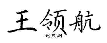 丁谦王领航楷书个性签名怎么写