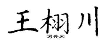 丁谦王栩川楷书个性签名怎么写