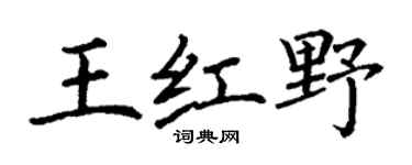 丁谦王红野楷书个性签名怎么写