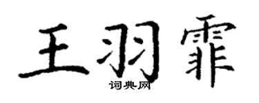 丁谦王羽霏楷书个性签名怎么写