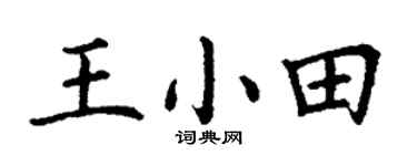 丁谦王小田楷书个性签名怎么写