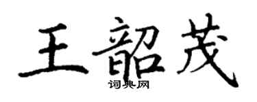 丁谦王韶茂楷书个性签名怎么写