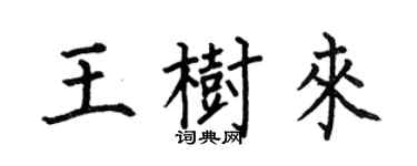 何伯昌王树来楷书个性签名怎么写