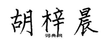 何伯昌胡梓晨楷书个性签名怎么写