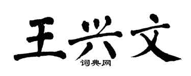 翁闿运王兴文楷书个性签名怎么写