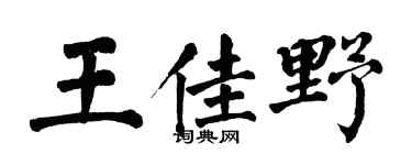 翁闿运王佳野楷书个性签名怎么写