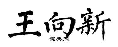 翁闿运王向新楷书个性签名怎么写