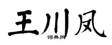 翁闿运王川凤楷书个性签名怎么写