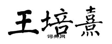 翁闿运王培熹楷书个性签名怎么写