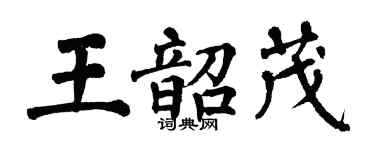 翁闿运王韶茂楷书个性签名怎么写