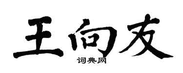 翁闿运王向友楷书个性签名怎么写