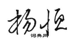 骆恒光杨恒草书个性签名怎么写