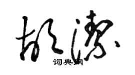 骆恒光胡洁草书个性签名怎么写