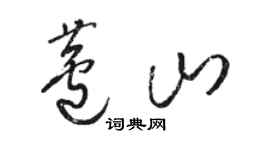 骆恒光芦山草书个性签名怎么写