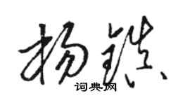 骆恒光杨镇草书个性签名怎么写