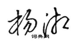 骆恒光杨湘草书个性签名怎么写