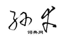 骆恒光孙幸草书个性签名怎么写
