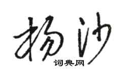 骆恒光杨沙草书个性签名怎么写