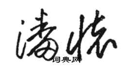 骆恒光潘怀草书个性签名怎么写