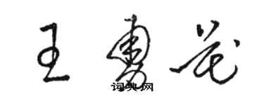 骆恒光王勇花草书个性签名怎么写