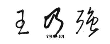 骆恒光王乃强草书个性签名怎么写