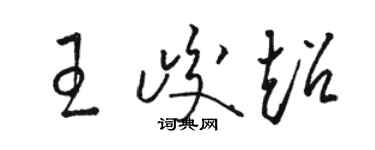 骆恒光王峻超草书个性签名怎么写