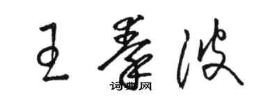 骆恒光王秦波草书个性签名怎么写