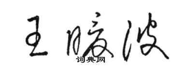 骆恒光王暖波草书个性签名怎么写