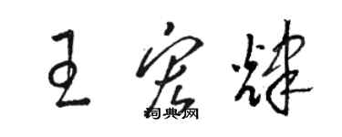 骆恒光王宏辉草书个性签名怎么写