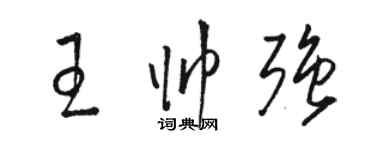 骆恒光王帅强草书个性签名怎么写