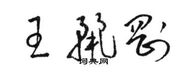 骆恒光王丽刚草书个性签名怎么写