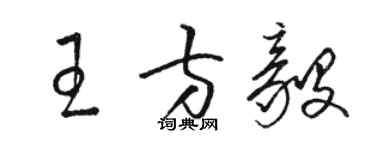 骆恒光王方毅草书个性签名怎么写