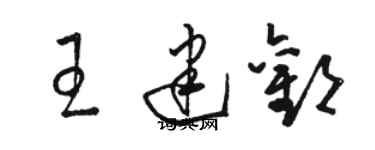 骆恒光王建欢草书个性签名怎么写