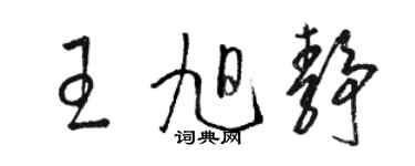 骆恒光王旭静草书个性签名怎么写